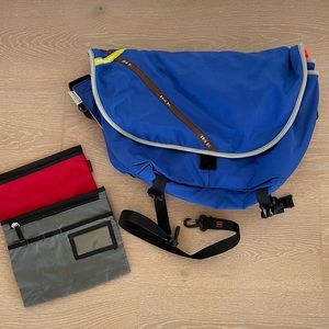 RICKSHAW bike bag messenger bag laptop bag blue orange